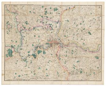 (LONDON.) Group of 5 large nineteenth-century folding maps.